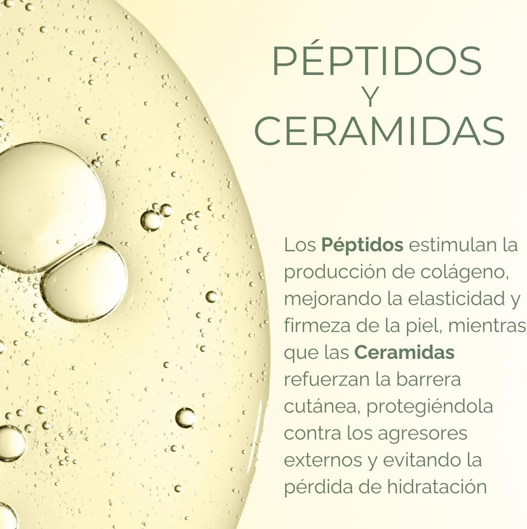 Crema Hidratante Facial Con Complejo De Péptidos Y Cerámidas, Vitamina C, E, Ácido Hialurónico, Niacinamida Y Aloe Vera 50Ml. - Hidratación Profunda, Antioxidante Y Antiarrugas by Skintuals Cosmetics