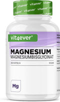 Bisglicinato De Magnesio - 365 Cápsulas - 300 Mg De Magnesio Elemental Por Dosis Diaria - Premium: Magnesio Quelado - Vegano - Alta Dosis